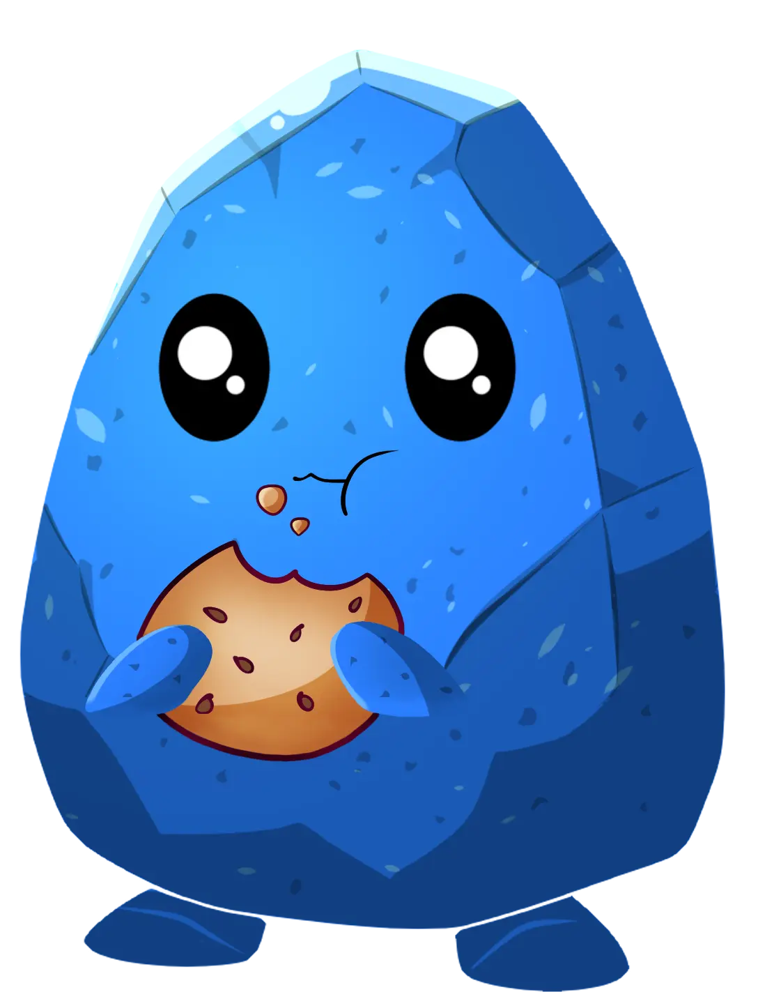 Gravey mascot with a cookie